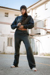 Golden Goose - Pantaloni jogging Unisex in cotone color nero con logo ricamato