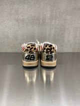 4B12 - Sneakers PLAY.NEW - D220 in pelle oro e talloncino in cavallino maculato