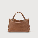 Zanellato - Borsa Postina® small in pelle liscia Brown Sandalo