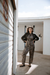 Golden Goose - Vestito da donna midi con stampa floreale nero grigio