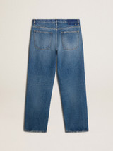 Golden Goose - Jeans loose Skate dal lavaggio medio di colore blu