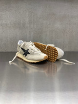 Golden Goose - Marathon uomo con tomaia in rete e suede beige e stella nera