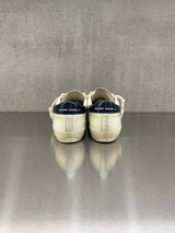 Golden Goose - Super-Star uomo in pelle burro con stella e talloncino in pelle blu notte