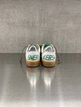 Golden Goose - Ball Star uomo in pelle bianca con stella e talloncino argento