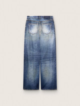 Golden Goose - Jeans boyfriend da donna in denim blu con stampa archive