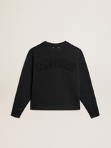 Golden Goose - Felpa unisex di colore nero lavato con logo reverse sul retro - Jersey Capsule