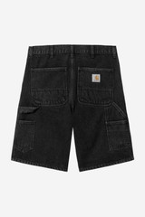 Carhartt - Single knee short black, stone washed