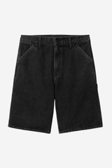 Carhartt - Single knee short black, stone washed