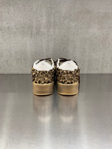 Golden Goose - Ball Star donna in cavallino leopardato con stella in pelle platino e talloncino in pelle bianca