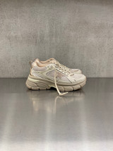 Golden Goose - Lightstar donna in pelle e mesh color tortora e stella in TPU beige