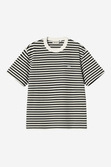 Carhartt - W' S/S Ezra t-shirt ezra stripe, black / wax