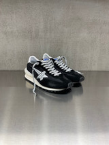 Golden Goose - Marathon uomo con tomaia in nylon ripstop di colore nero e stella argento