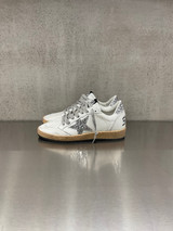 Golden Goose - Ball Star donna in nappa con stella bianca e talloncino glitter