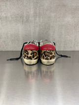 Golden Goose - Super-Star donna in pelle e cavallino leo con talloncino rosso