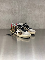 Golden Goose - Super-Star donna in pelle e cavallino leo con talloncino rosso