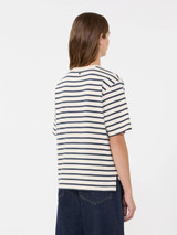 Max Mara Weekend - T-shirt in jersey di cotone a righe panna e blu