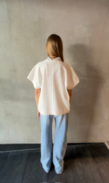 8PM - T-shirt manica corta in jersey di cotone con foulard in viscosa stampa bandana