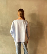8PM - Camicia Stoccolma in popeline di cotone azzurra
