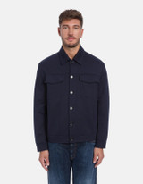Dondup - Trucker slim in cotone double blu notte
