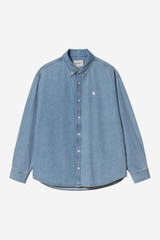 Carhartt - Camicia L/S Lucas Shirt Blue Bleached