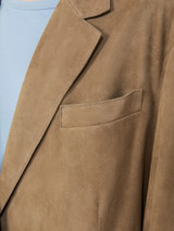 Max Mara Weekend - Blazer Cedro monopetto in suede fango