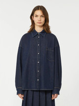 Max Mara Weekend - Camicia in denim di cotone blu