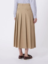 Max Mara Weekend - Gonna Orme in gabardina lavata nocciola