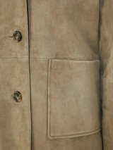 Max Mara Weekend - Giacca crop in suede fango