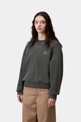 Carhartt - Felpa W' Nelson Sweatshirt Black Garment dyed