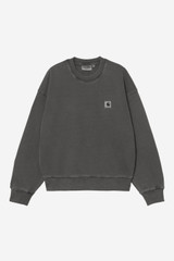 Carhartt - Felpa W' Nelson Sweatshirt Black Garment dyed