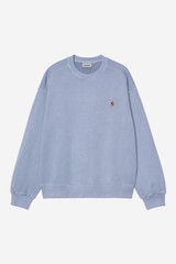 Carhartt - Felpa Nelson sweatshirt gentle blue garment dyed