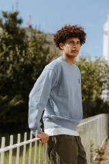 Carhartt - Felpa Nelson sweatshirt gentle blue garment dyed