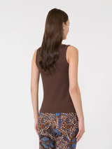 Max Mara Weekend - Top Multi in cotone stretch cioccolato