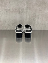 Bibi Lou - Ciabatta con tacco e fascia a cerchi in pelle bianca