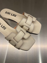 Bibi Lou - Ciabattina bassa in pelle panna