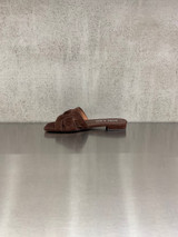 Bibi Lou - Sandalo basso in pelle scamosciata marrone