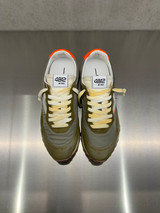 4B12 - Sneakers  VINTAGE - 12009 in tessuto tecnico e pelle scamosciata verde militare