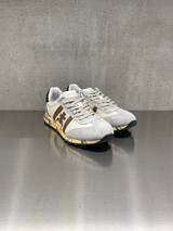 Premiata - Sneakers Lucy in tessuto tecnico burro e pelle grigio polvere