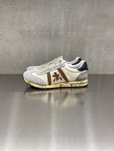 Premiata - Sneakers Lucy in tessuto tecnico burro e pelle grigio polvere