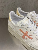 Premiata - Sneakers Micol in pelle bianca e logo rosa