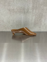 Roberto Del Carlo - Sabot con tacco in pelle lucida noce