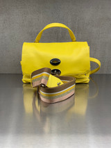 Zanellato - Borsa Postina® small in pelle martellata con doppia tracolla Yellow Procida