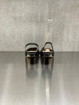 Chantal - Slingback in pelle intrecciata nera