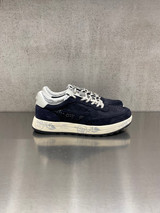 Premiata - Sneakers Nous in pelle e tessuto tecnico blu