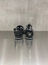 ASH - Sandalo Flat Podium in pelle nera