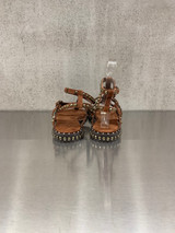 ASH - Sandalo Gladiator Precious in pelle scamosciata Tajane/Brass