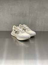 Premiata - Sneakers Lauryn in pelle e tessuto tecnico beige con dettagli pitonati