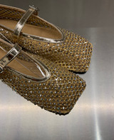 Loafer - Ballerina Christen con cristalli applicati oro