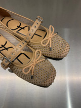 Loafer - Ballerina Misty con cristalli applicati sabbia