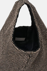 Twenty Fourhaitch - Handbag Parks realizzata in maglia strass color nero